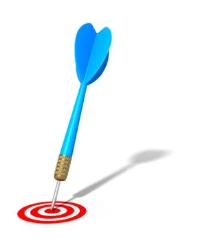 Blue dart hitting target Stock Illustration