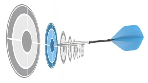 Blue Dart. Stock Illustration