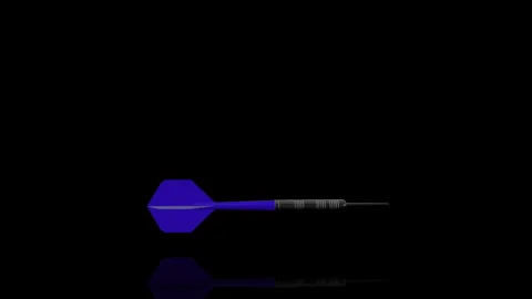Blue Dart turns on itself - loop animation Stock Footage 253669402