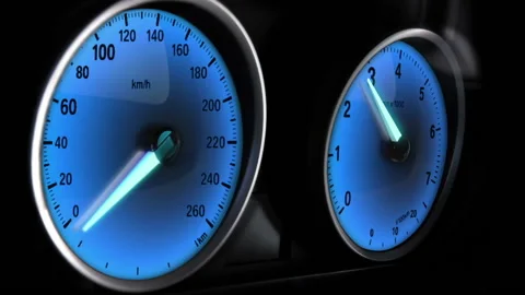 Blue dashboard animation in 3d Stock Footage 235665628
