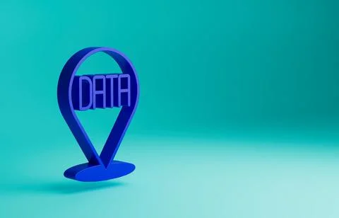 Blue Data analysis icon isolated on blue background. Business data analysis Stock Illustration