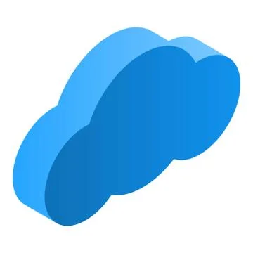 Blue data cloud icon, isometric style Stockillustratie