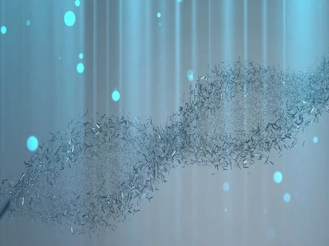 Blue data DNA double helix, medical background Stock Footage 77958542