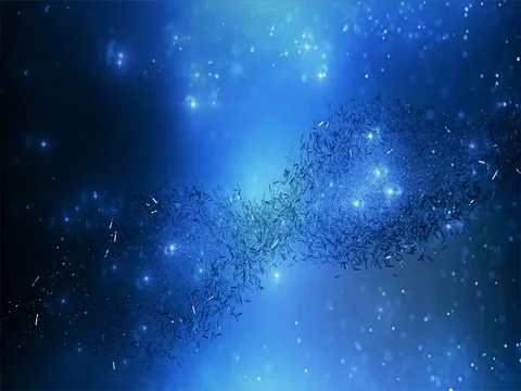 Blue data DNA double helix, medical background Stock Footage 77958567