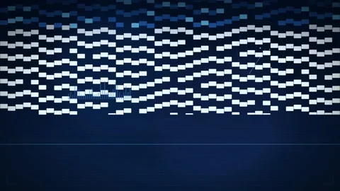 Blue Data Matrix HUD Technology Futuristic Background 库存影片 344056832