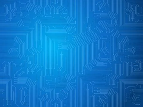 Blue data matrix simulation digital line and grid technology with futuristic Illustrazione stock