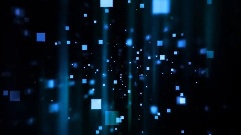 Blue Data Packets Stream Stock Footage 97402273