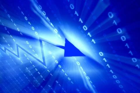 Blue data space Stock Illustration