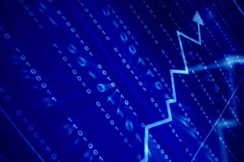 Blue data space Stock Illustration