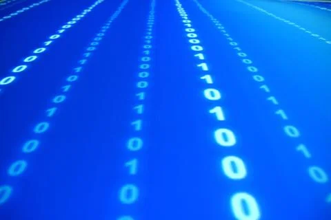 Blue data space Stockfoto's