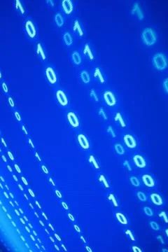 Blue data space Foto stock