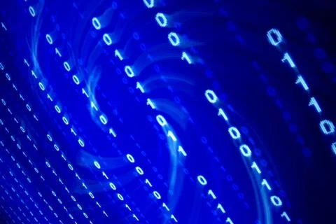 Blue data space Stock Photos