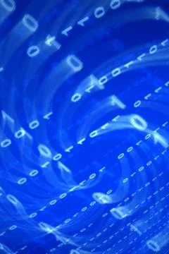 Blue data space 스톡 사진
