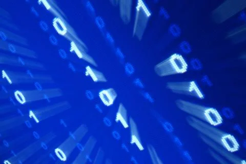 Blue data space Stock Photos