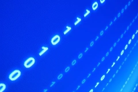 Blue data space Stock Photos