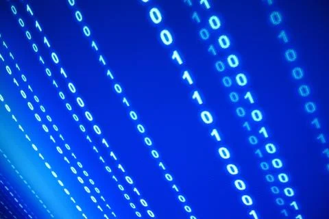 Blue data space Stockfoto's