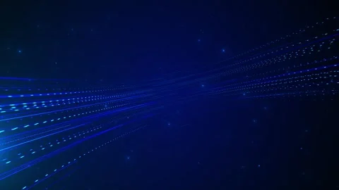 Blue data speed lines background glowing dotted trails, fast perspective motion, Stock Footage 333858205