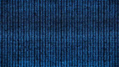 Blue Data Storm Background with Glitches Stock Footage 72630154