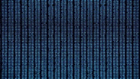 Blue Data Storm Background with Noise and Glitches Vídeo Stock 72636272