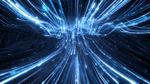Blue data stream 3D render seamless loop animation Stock Footage 139620762