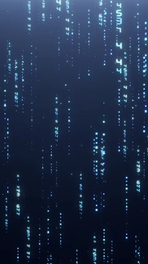 Blue data stream scrolls upwards Stock Footage 346019104