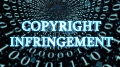 Blue Data Tunnel Copyright Infringement Concept Loop 4K Stock Footage 82902836