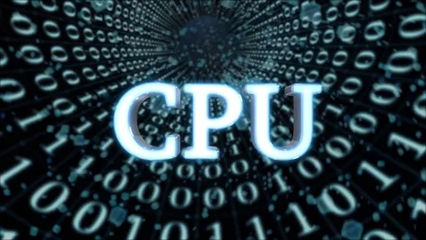 Blue Data Tunnel CPU Concept Loop 4K Video stock 82902867