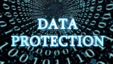 Blue Data Tunnel Data Protection Concept Loop 4K Stock Footage 82909153