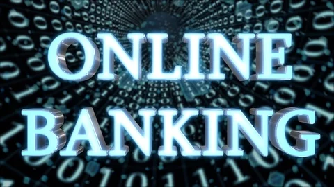 Blue Data Tunnel Online Banking Concept Loop 4K Stock Footage 82915324
