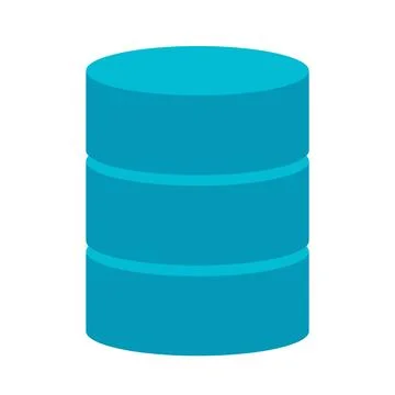 Blue database icon. Database server vector. 스톡 일러스트