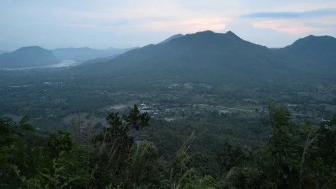 Blue dawn on Phu Thok Stock Footage 75846561