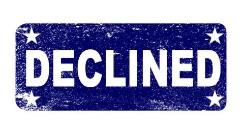 Blue Declined Ink Stamp Stock Illustration
