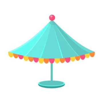 Blue Decorated Circus Canopy, Object From Baby Room, Happy Childhood Cute Illustrazione stock