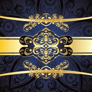 Blue Decorative Background Stock Illustration
