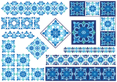 Blue decorative design element Stock Illustration