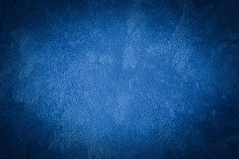 Blue decorative plaster texture with vignette. Abstract grunge background w.. Stock Photos