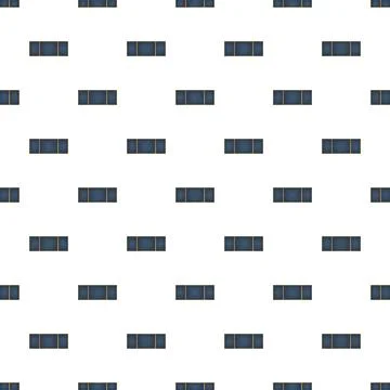 Blue decorative stripe seamless pattern on white background 스톡 일러스트