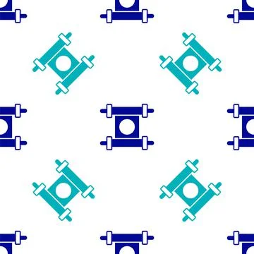 Blue Decree, paper, parchment, scroll icon icon isolated seamless pattern on Illustrazione stock