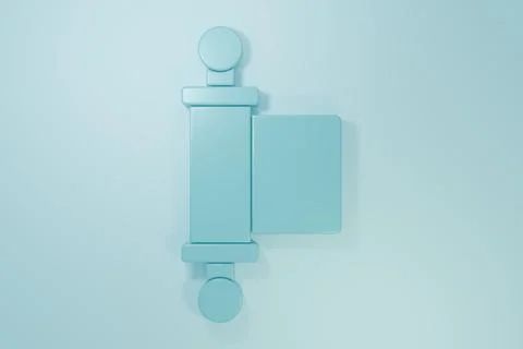 Blue Decree, paper, parchment, scroll icon icon isolated on blue background.. Stock Illustration