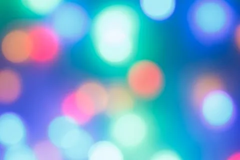 Blue defocused lights background. abstract bokeh Stock Photos
