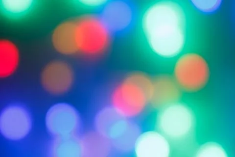 Blue defocused lights background. abstract bokeh Stock Photos