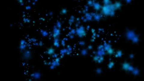 Blue Defocused Starry Particles Stock Footage 89411697
