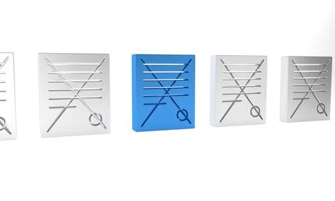 Blue Delete file document icon isolated on white background. Rejected docum.. Illustrazione stock