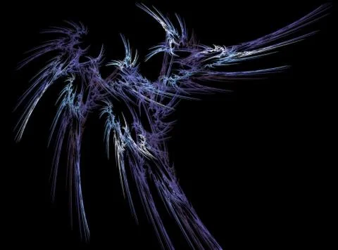 Blue demon abstract fractal effect light background Illustrazione stock