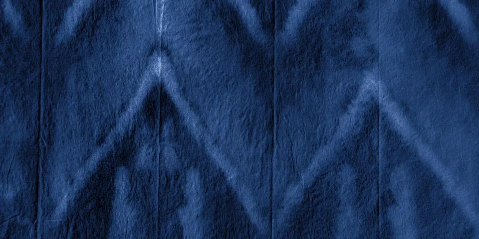 Blue Denim Ikad Pattern. Tie and Dye Shibori. Stock Illustration