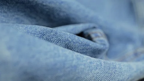 Blue denim jeans fabric texture background Stock Footage 340926683