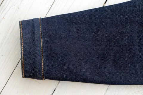 Blue denim jeans texture background Stock Photos