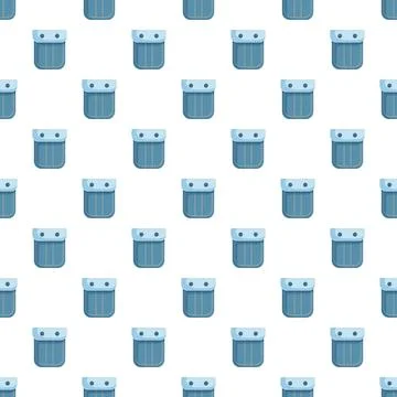Blue denim pockets repeating seamless pattern background Stock Illustration