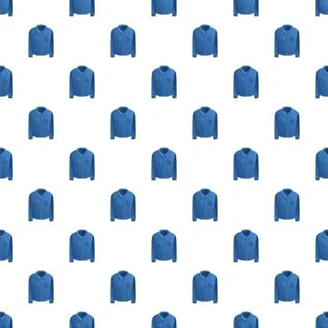 Blue denim shirt pattern repeating seamless background Illustrazione stock
