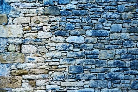 Blue denim wall background Foto stock